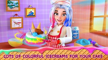 Unicorn Ice Cream Cake Maker : Sweet Dessert Shop ảnh chụp màn hình 1