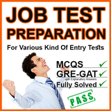 Job Preparation app Pakistan: mcqs: GRE-GAT Solved آئیکن