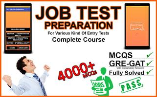 Job Preparation app Pakistan: mcqs: GRE-GAT Solved plakat