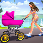 Simulador de mãe virtual 3d ícone