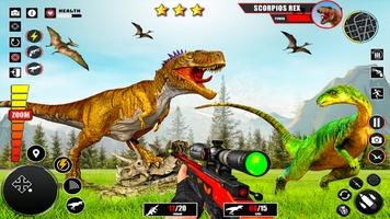 Real Dinosaur Hunter Gun Games Affiche