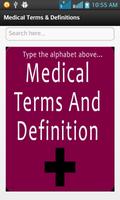Medical Terms And Definition Affiche