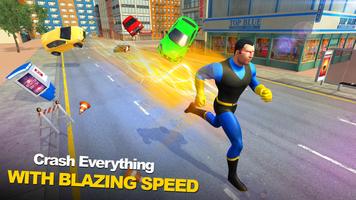 Light Speed Hero City Crime - Superhero Games plakat