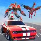 Flying Unicorn Horse Transform Car:Car Robot Games ícone