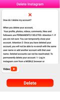 Delete Guide for instagram - Deactivate Account capture d'écran 2