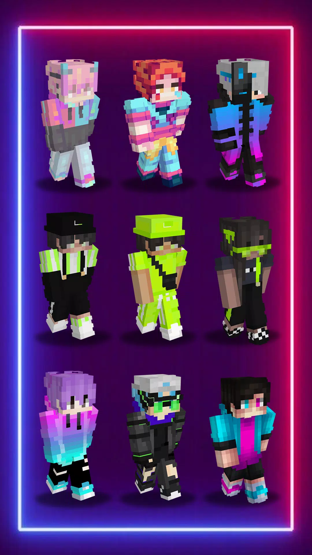 Neon Nike boy  Minecraft Skin