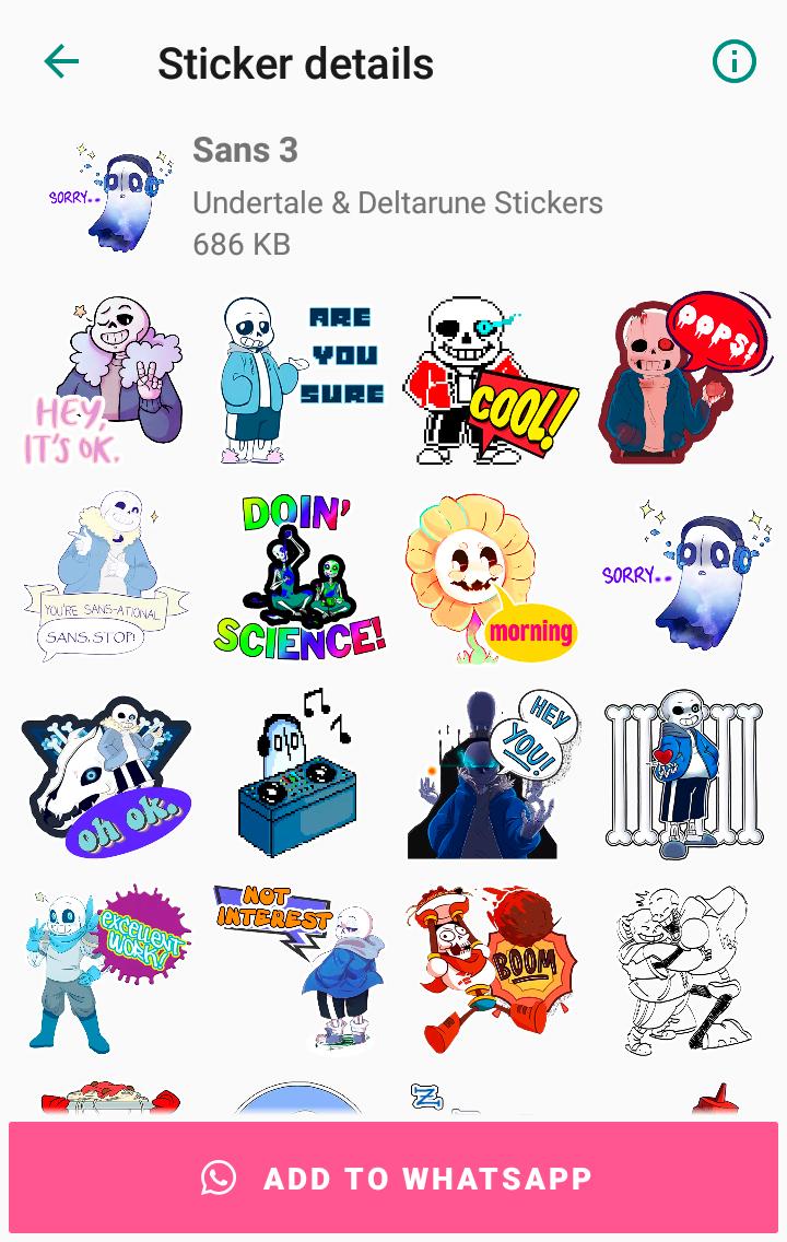 Undertale And Deltarune Stickers For Whatsapp For Android