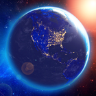 3D Earth & Real Moon أيقونة