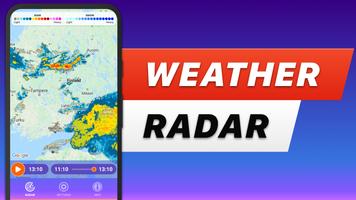 RAIN RADAR - météorologique Affiche