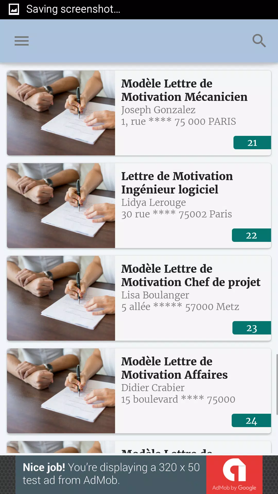 Demande D Emploi Exemple For Android Apk Download
