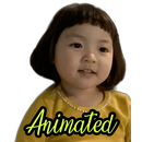 Niña Coreana Whatsapp Stickers con moviento APK