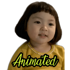 Niña Coreana Stickers con movi icon