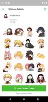 Tanjiro Kamado KNY Stickers Wh تصوير الشاشة 1