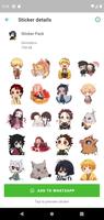 Tanjiro Kamado KNY Stickers Wh تصوير الشاشة 2
