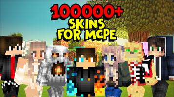 100000+ Skins World for Minecraft PE 2019 Poster