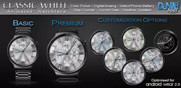 Classic White HD Watch Face