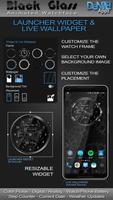 Black Glass HD Watch Face 截图 1