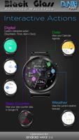 Black Glass HD Watch Face تصوير الشاشة 2