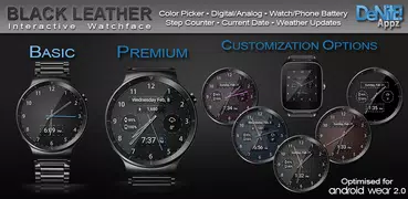 Black Leather HD Watch Face