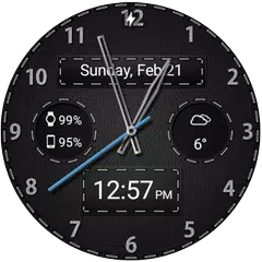 Black Leather HD Watch Face APK download