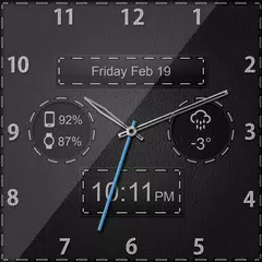 Black Leather HD Watch Face APK download