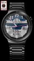 Brushed Chrome HD Watch Face & Clock Widget ảnh chụp màn hình 2