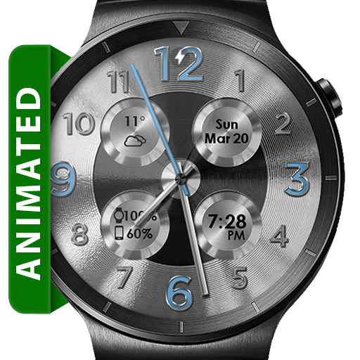Brushed Silver HD Watch Face