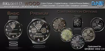 Brushed Wood HD Watch Face
