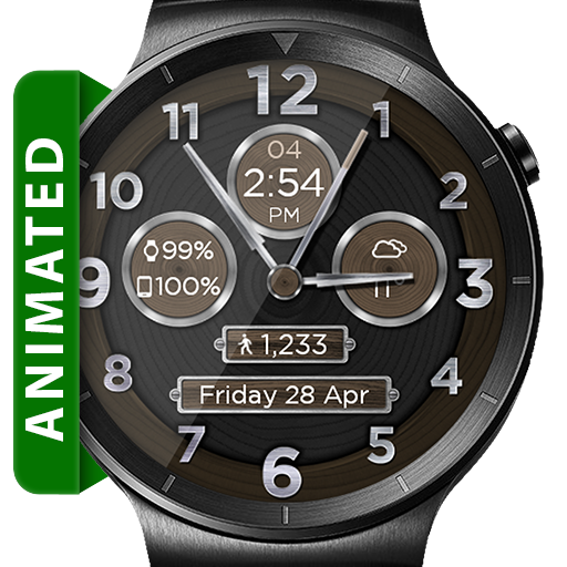 Brushed Wood HD Watch Face
