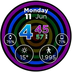 Hypnotic Rainbow Watch Face APK download