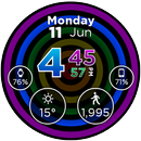 Hypnotic Rainbow Watch Face APK