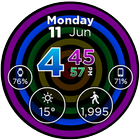 Hypnotic Rainbow Watch Face icône