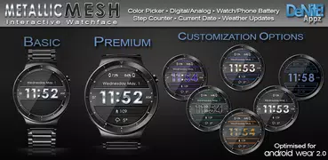 Metallic Mesh HD Watch Face