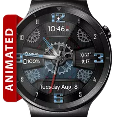 Wooden Gears HD Watch Face APK download