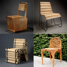 Chaise en bambou icône