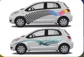 1 Schermata design di adesivi per auto