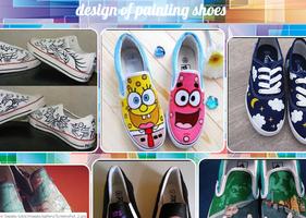 design of painting shoes الملصق