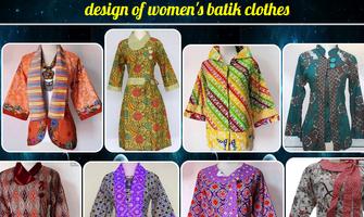 conception de vêtements de batik des femmes Affiche