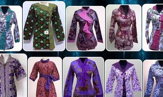 design of women's batik clothes تصوير الشاشة 1