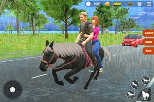 Offroad Horse Taxi Driver Sim Affiche