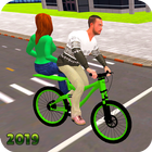 BMX Bicycle Taxi Driving: City icône
