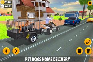 Pet Dog ATV Cargo Transport 3D 海報