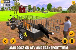 برنامه‌نما Pet Dog ATV Cargo Transport 3D عکس از صفحه