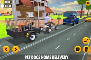 برنامه‌نما Pet Dog ATV Cargo Transport 3D عکس از صفحه