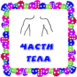 Части тела. Карточки для детей