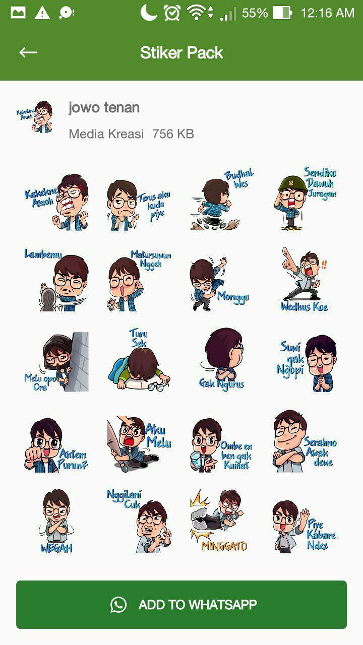 Dagelan Suroboyoan Lucu Stiker Wa Wastickerapps For Android