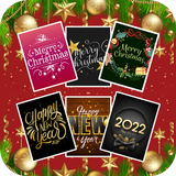 Christmas & happy Year Card icône