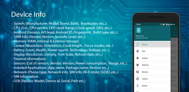 Device Info - Hardware Softw.