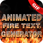 Generador de texto de fuego animado: texto llamean icono