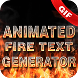 Generador de texto de fuego animado: texto llamean icono